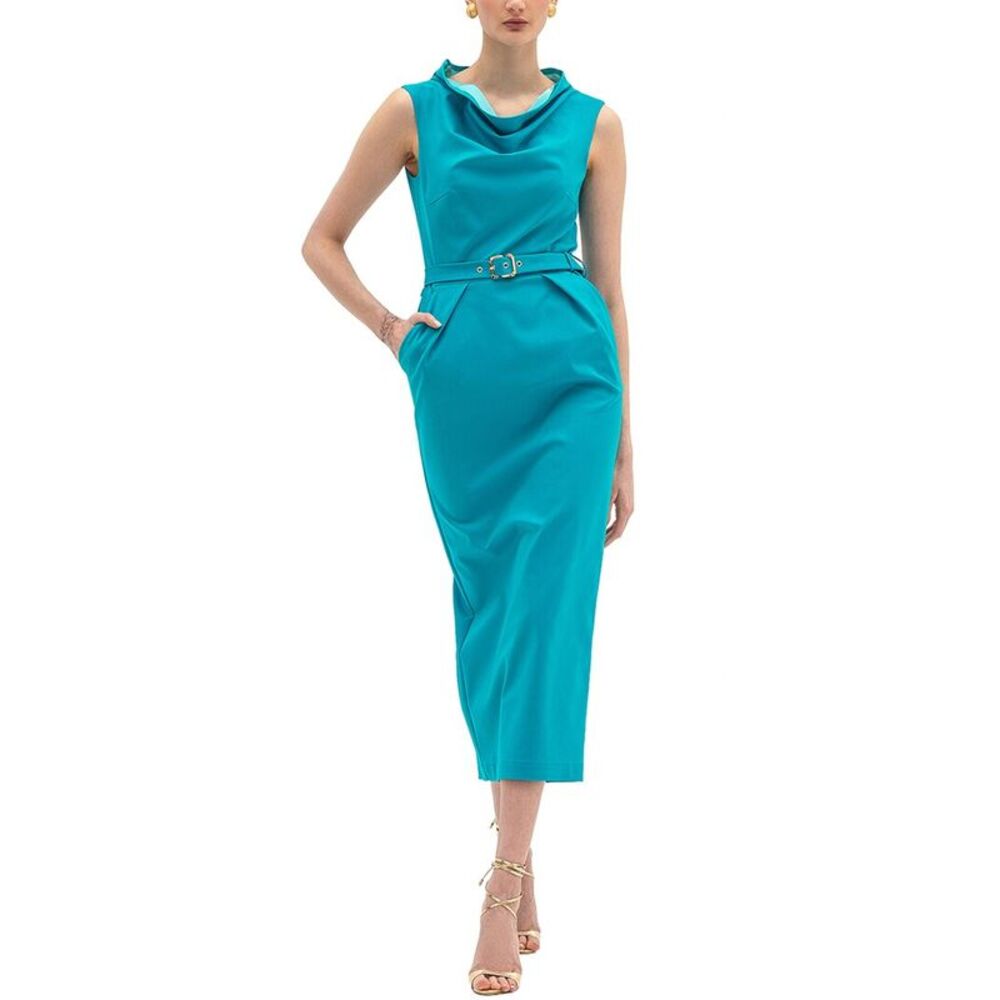 Bgl Womens  Sleeveless Sheath Dress, Blue